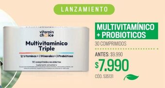 Cruz Verde MULTIVITAMÍNICO + PROBIOTICOS 30 COMPRIMIDOS oferta