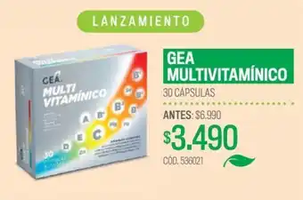 Cruz Verde GEA MULTIVITAMÍNICO 30 CÁPSULAS oferta
