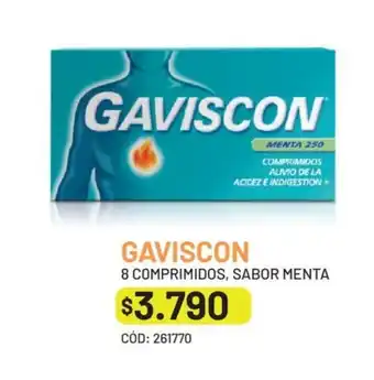 Cruz Verde GAVISCON 8 COMPRIMIDOS, SABOR MENTA oferta