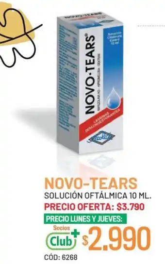 Cruz Verde NOVO-TEARS SOLUCIÓN OFTALMICA 10 ML. oferta