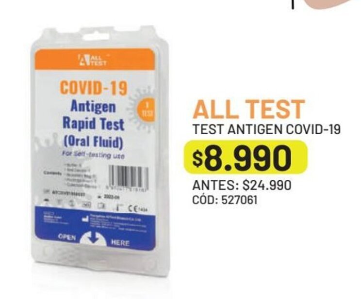 Cruz Verde ALL TEST TEST ANTIGEN COVID-19 oferta