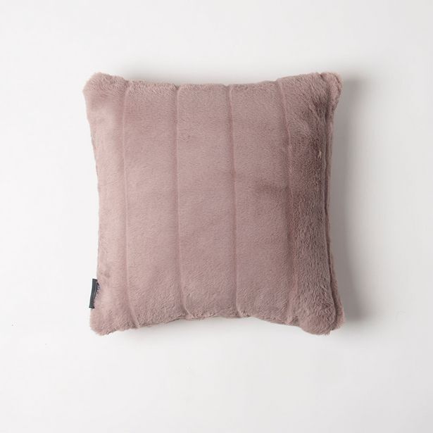 Fabrics Cojín angora líneas romina 40x40cm malva oscuro oferta