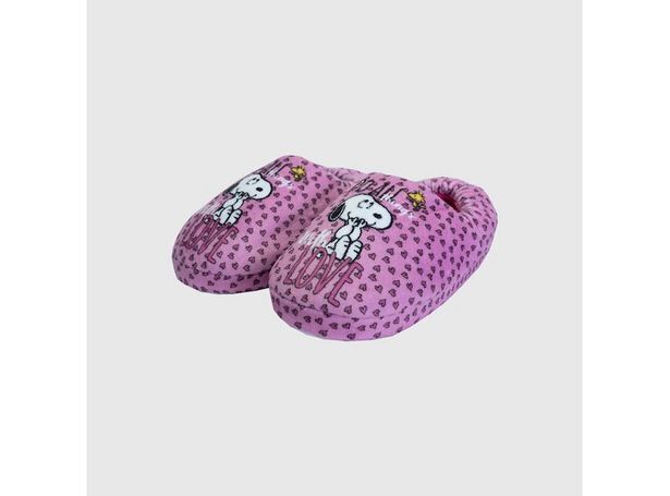 Ripley Pantufla niña night rosado snoopy oferta