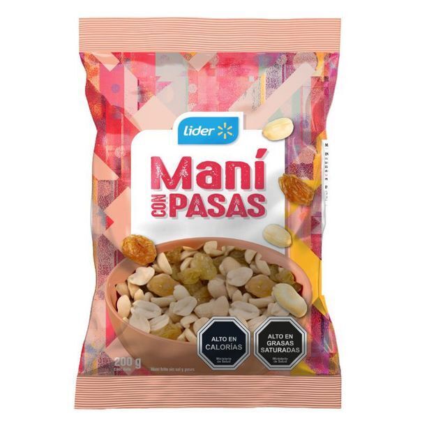 Super Bodega a Cuenta Mix maní salado con pasas 200grs lider oferta