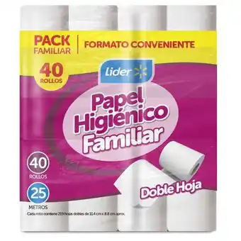 Super Bodega a Cuenta Papel higiénico familiar 25 metros doble hoja 40 un lider oferta