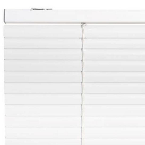 Linio Persiana de aluminio 160 cm ancho x 140 cm alto. láminas 25mm color blanca control de luz y privacidad para ventanas de inter oferta