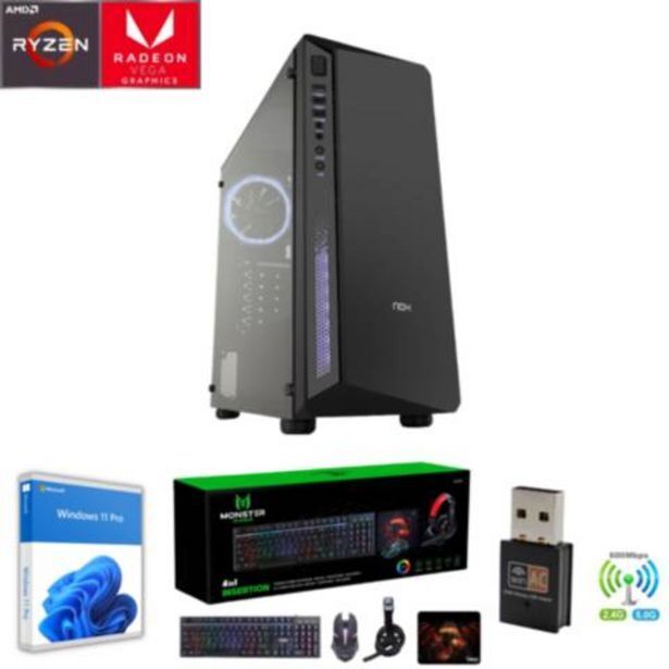 Linio Pc gamer amd ryzen 3 pro 2200g - 16gb ram - vega 8 - 480gb - wifi - atom oferta
