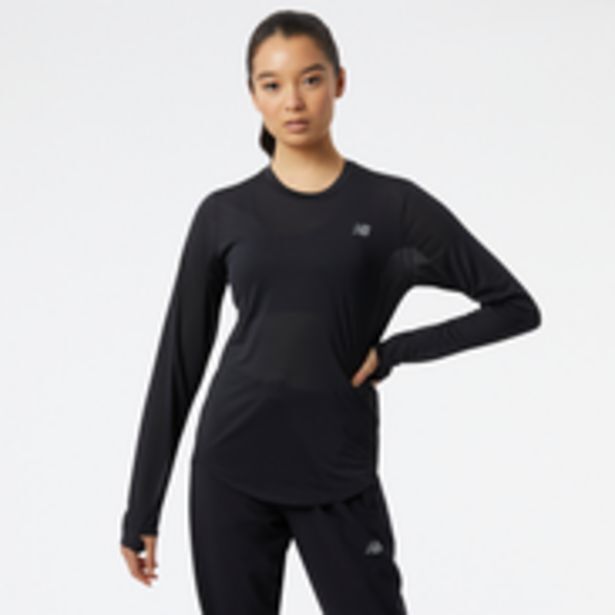 New Balance Polera manga larga running mujer new balance accelerate negra oferta