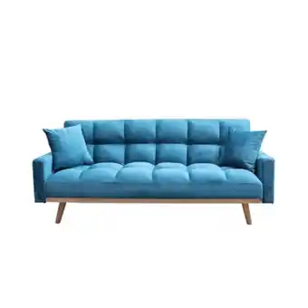La Polar Sofá cama zibel batik azul 3 cuerpos oferta