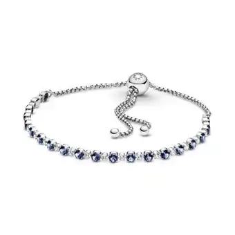 Pandora Brazalete deslizante brillo cristal azul y transparente oferta