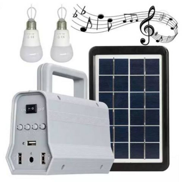 Linio Kit panel solar + 2 ampolletas con parlante y linterna oferta