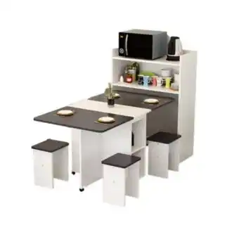 Linio Comedor plegable multifuncional blanco y negro oferta