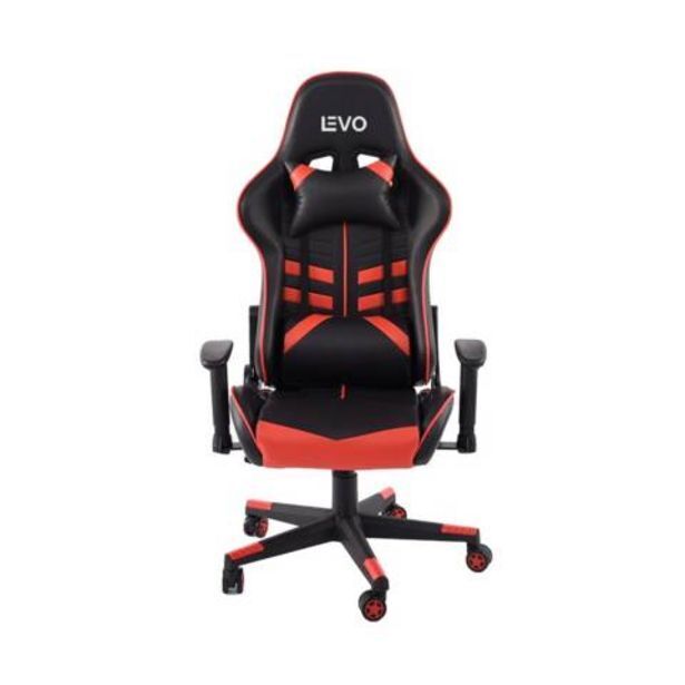 Linio Silla gamer escritorio ergonómica negra roja levo oferta