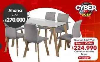Easy Comedor 6 sillas Domi M+Design oferta