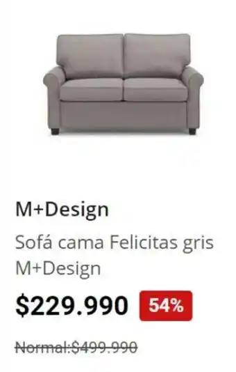 Easy Sofá cama Felicitas gris M+Design oferta