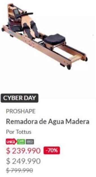 Tottus PROSHAPE Remadora de Agua Madera oferta