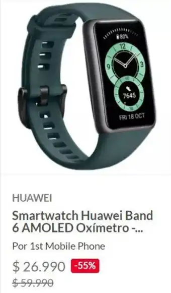 Linio Smartwatch Huawei Band 6 AMOLED Oxímetro -... oferta