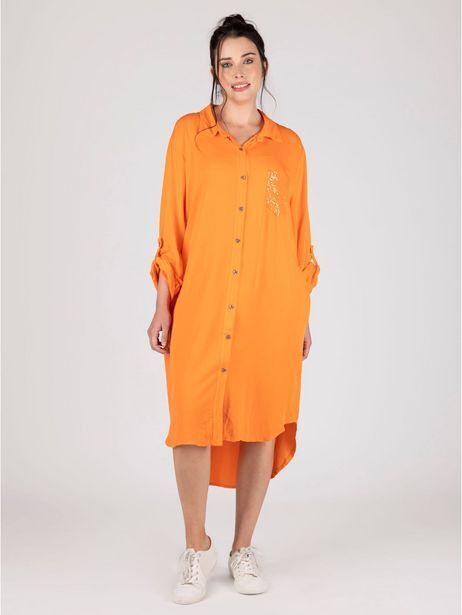 Lineatre Vestido peace and love naranjo lineatre oferta