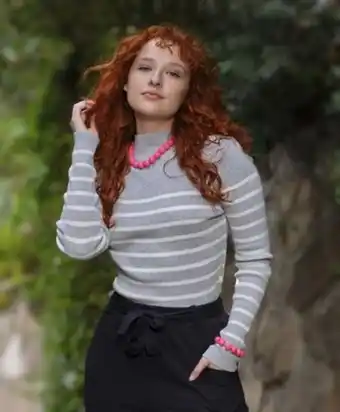 Tricot Sweater mujer acanalado líneas ajustado oferta