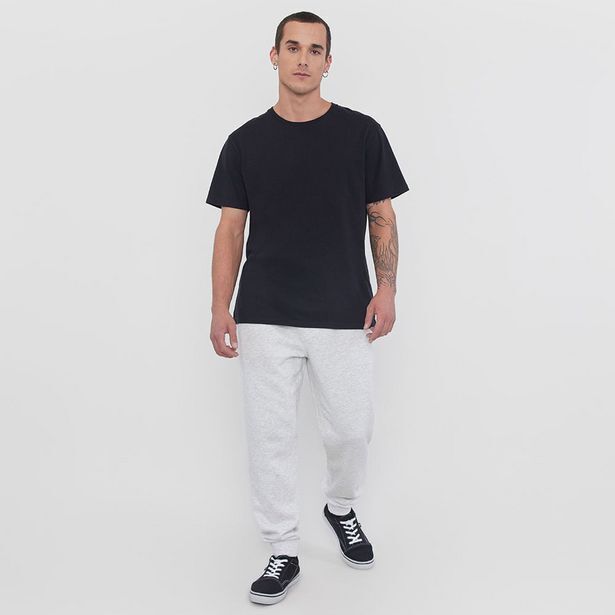 Corona Pantalón de buzo hombre jogger liso gris claro oferta