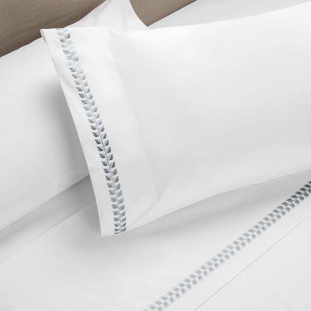 Rosen Sábana 220 hilos polycotton bordada hoja oferta