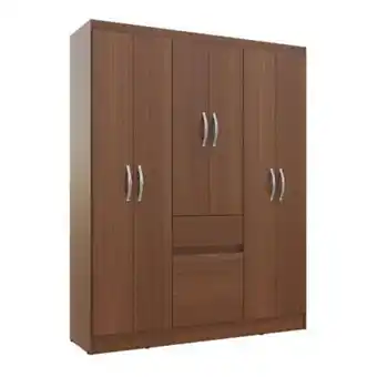 Linio Clóset 6 puetas 1 cajón 138x37x174 cm nogal. oferta