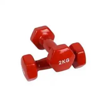 Linio Set dos pesas mancuernas hexagonales 2 kg c/u remex oferta