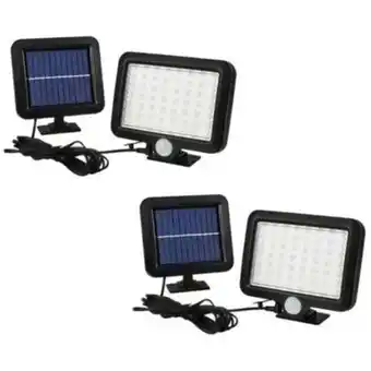 Linio 2 x foco led solar con panel + sensor de movimiento 56 led oferta