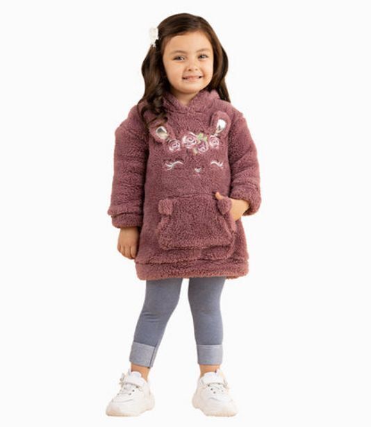 Limonada Conjunto bebé niña de polerón y calzas uva oferta