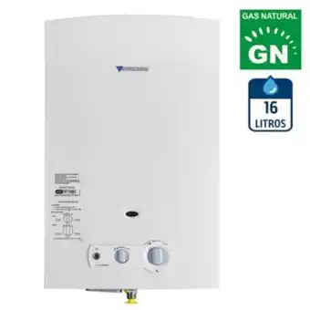 Linio Calefón ionizado 16 litros gas natural tiro natural oferta