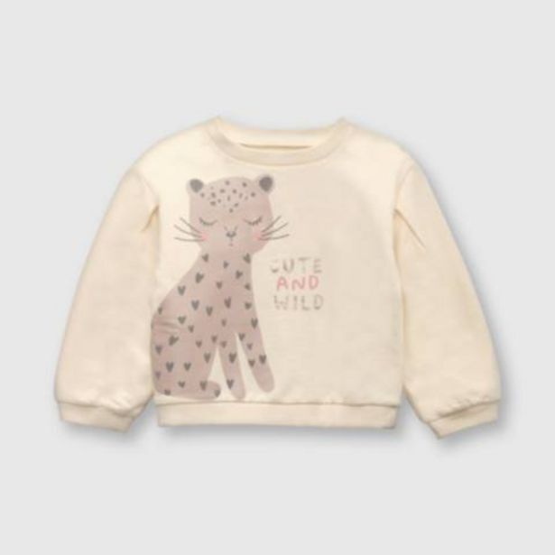 Linio Polerón de bebé niña felino beige (3 a 36 meses) oferta