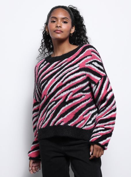 Paris Sweater detalles en lurex cuello redondo oferta