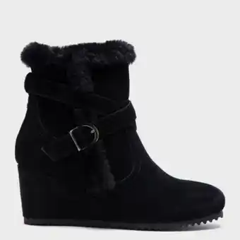 Falabella Botin mujer cuero negro apology oferta