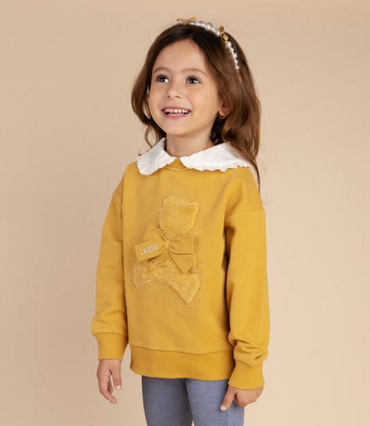 Limonada Polerón niña con osito mostaza oferta