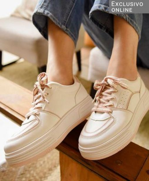 Tricot Zapatilla mujer rosada y blanca oferta