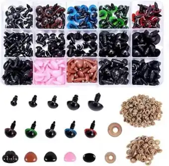 Falabella Set 530 piezas ojos seguridad y narices amigurumi oferta