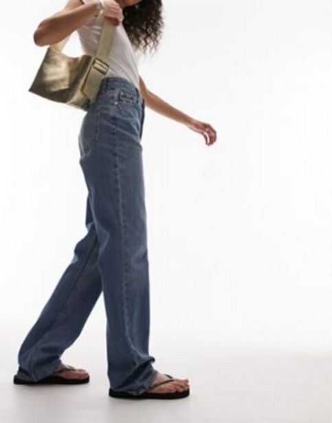 Asos Topshop kort jeans in mid blue oferta