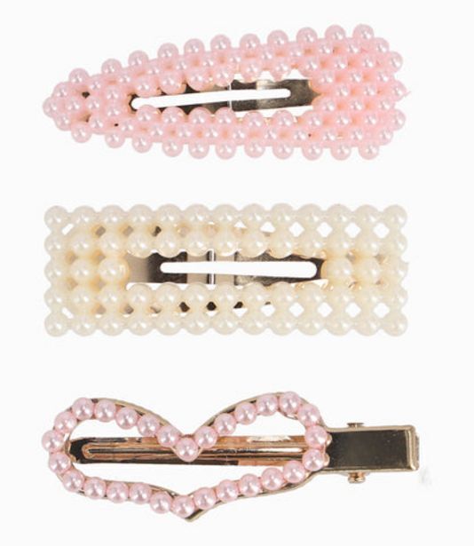 Limonada Set 3 pinches con perlas niña rosado limonada oferta