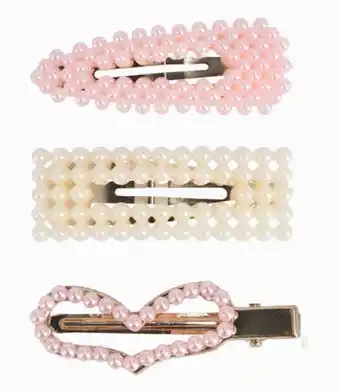 Limonada Set 3 pinches con perlas niña rosado limonada oferta