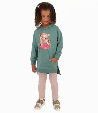 Limonada Conjunto niña con leopardo y flores verde oferta
