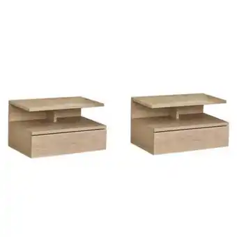 Linio 2 veladores flotantes forest natural oferta