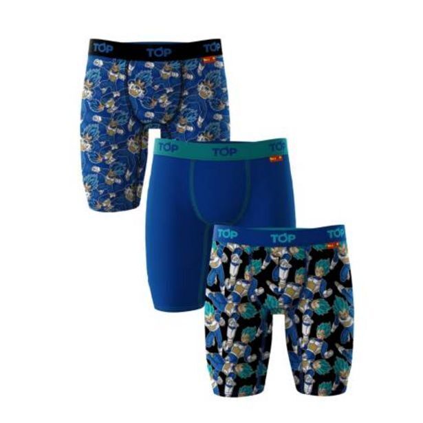 Linio Pack 3 bóxer largos dragon ball super algodón vegeta c2 top oferta