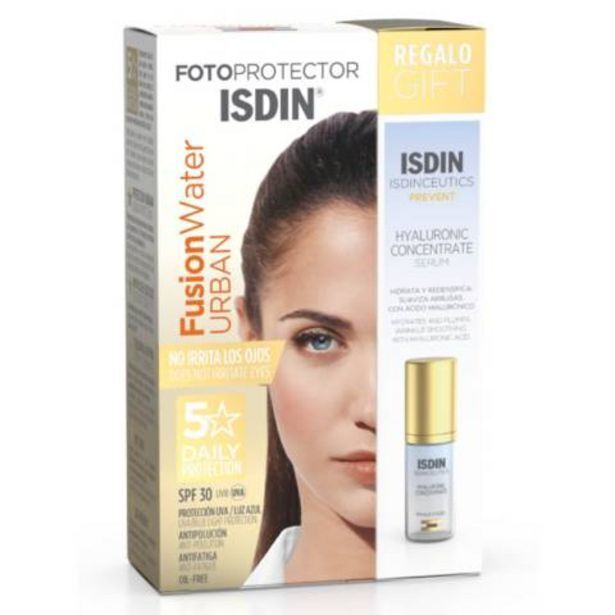 Linio Set fotoprotector isdin fusion water urban spf 30 + hyaluronic concentrate 5ml oferta