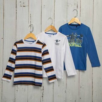 Linio Yamp polera niño manga larga pack de 3 unidades algodón oferta