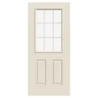 Falabella Puerta medio cuerpo acero 70x200x4,5 vidrio termopanel blanco oferta