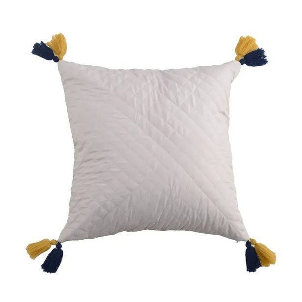 Velutti Cojin deco 45x45 cm borlas blanco oferta