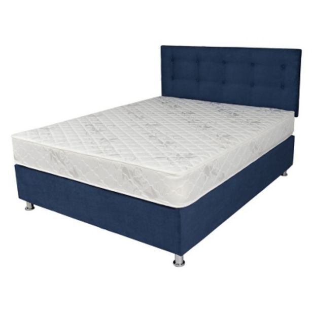 Falabella Cama americana alegro t3500 capitoné 2 plazas azul oferta