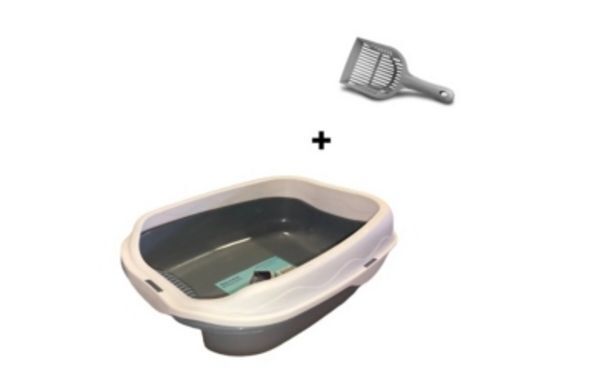 Falabella Kit arenero sanitario con borde baño  pala bandeja arenera oferta