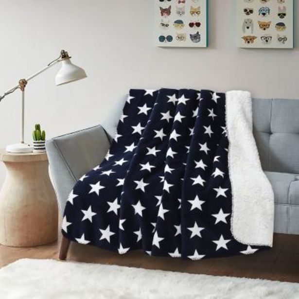 Falabella Manta estrella 125x150 cm azul. oferta