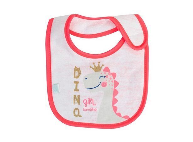 Ripley Babero de algodon impermeable bambino dino fucsia oferta